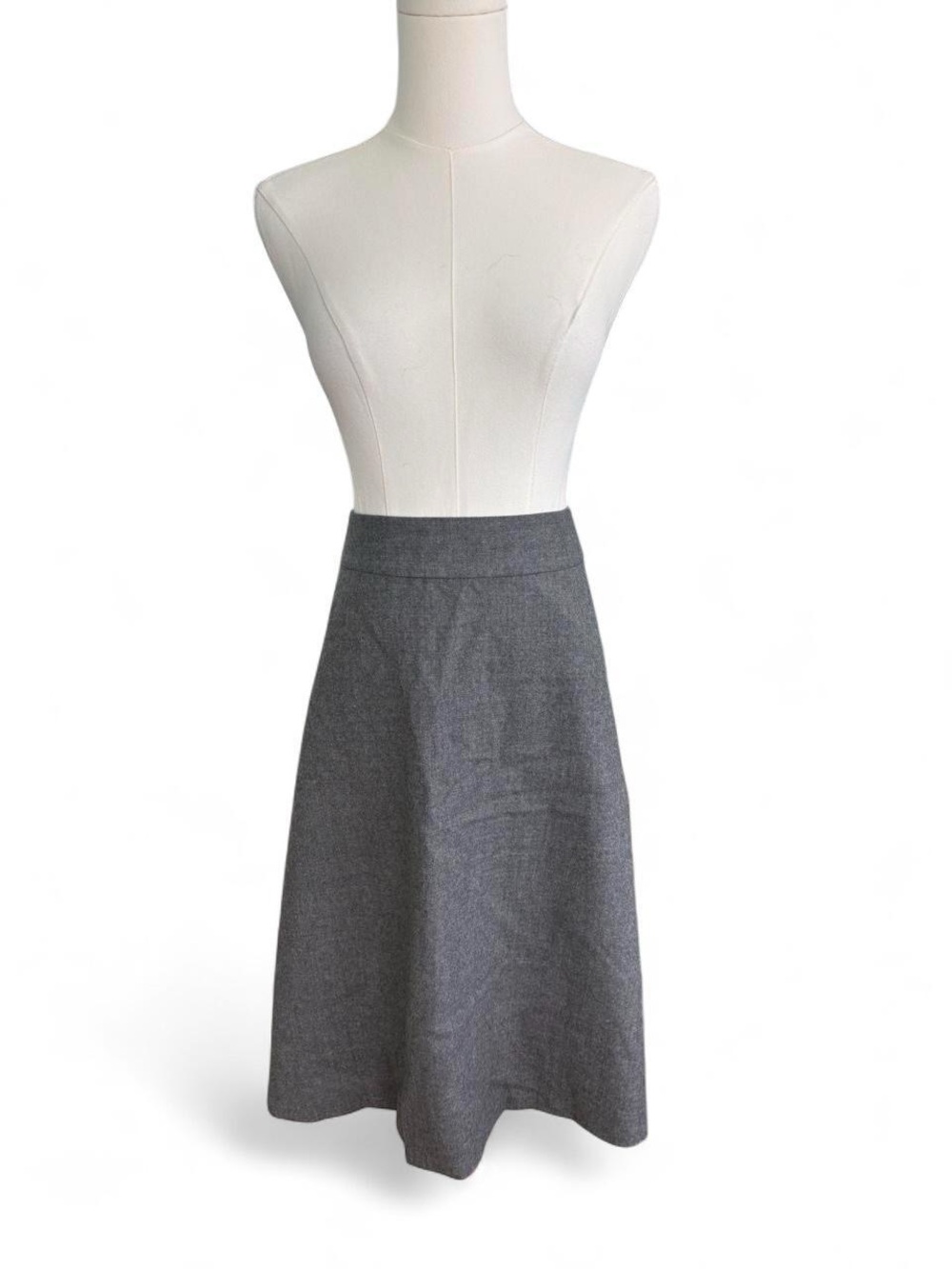 Classic Grey A-Line Women's Skirt